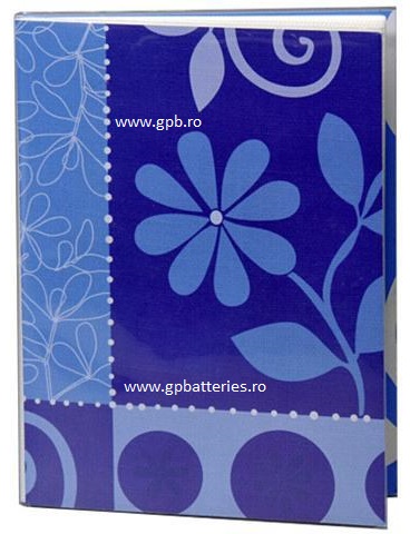 Henzo album Minimax Flower Festival blue pentru 100 poze cu dimensiunea de 110mm x 150mm 